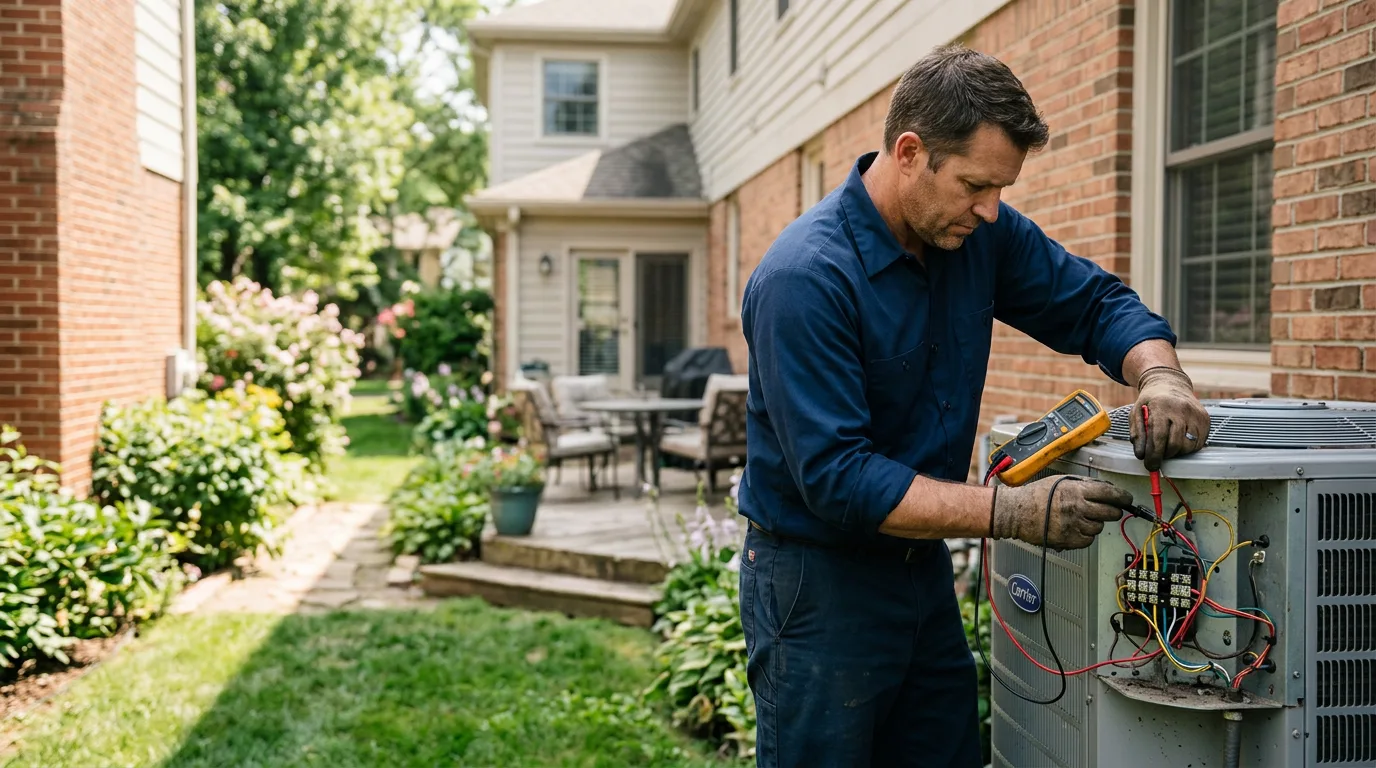 HVAC technician working near Russell Springs, KY